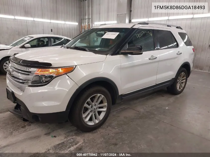 2013 Ford Explorer Xlt VIN: 1FM5K8D86DGA18493 Lot: 40775942