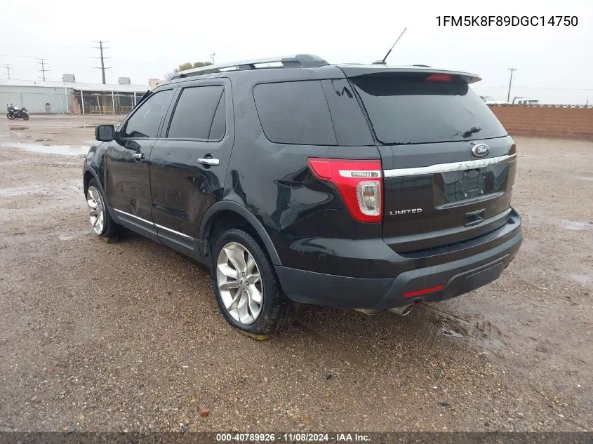 2013 Ford Explorer Limited VIN: 1FM5K8F89DGC14750 Lot: 40789926