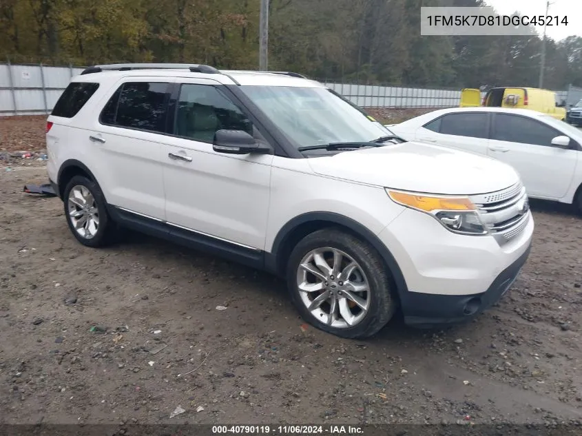 2013 Ford Explorer Xlt VIN: 1FM5K7D81DGC45214 Lot: 40790119