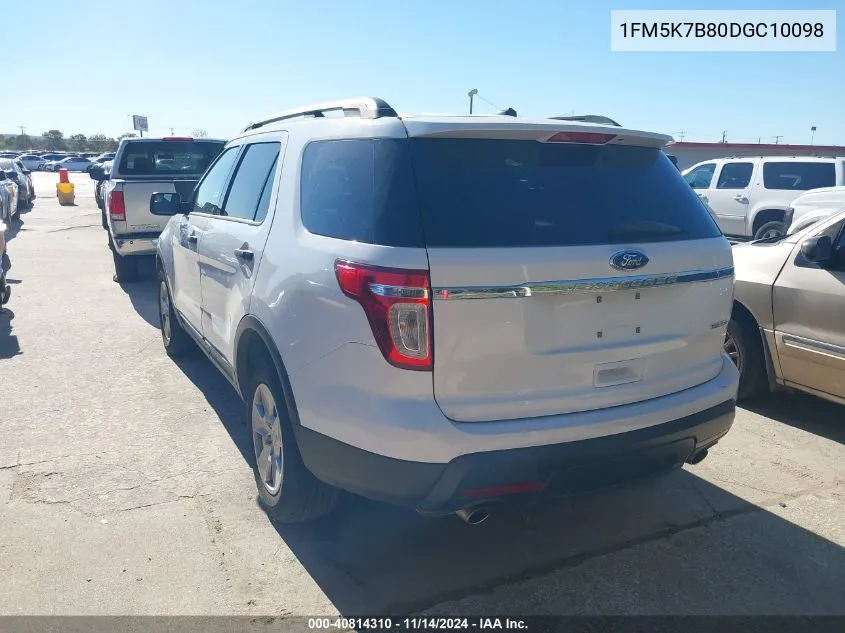 1FM5K7B80DGC10098 2013 Ford Explorer