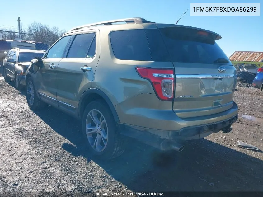 2013 Ford Explorer Limited VIN: 1FM5K7F8XDGA86299 Lot: 40857141