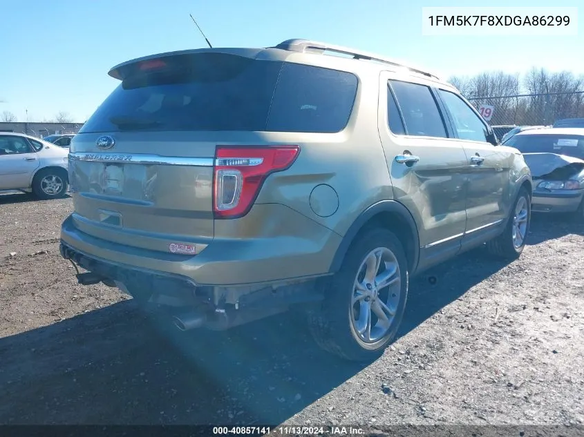 2013 Ford Explorer Limited VIN: 1FM5K7F8XDGA86299 Lot: 40857141