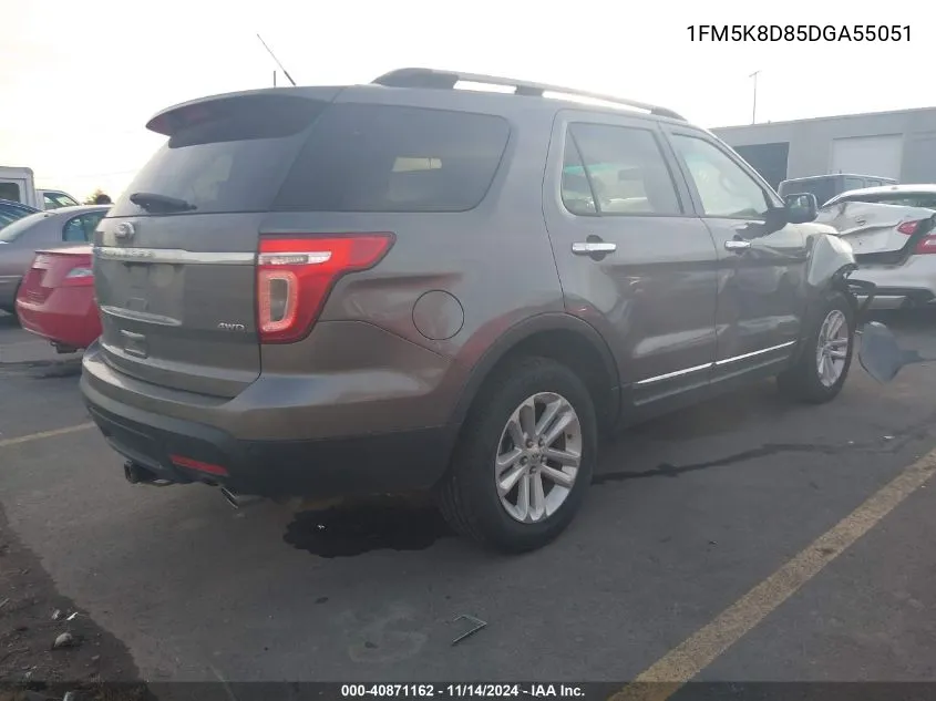 2013 Ford Explorer Xlt VIN: 1FM5K8D85DGA55051 Lot: 40871162