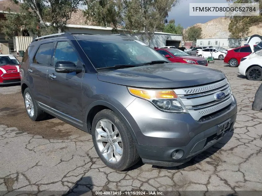 2013 Ford Explorer Xlt VIN: 1FM5K7D80DGC52784 Lot: 40873415