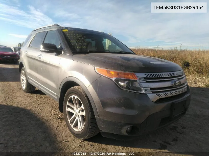 2014 Ford Explorer Xlt VIN: 1FM5K8D81EGB29454 Lot: 12127218