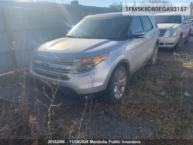 2014 Ford Explorer Xlt VIN: 1FM5K8D80EGA93157 Lot: 20182086