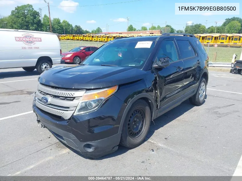 2014 Ford Explorer VIN: 1FM5K7B99EGB80500 Lot: 39464787