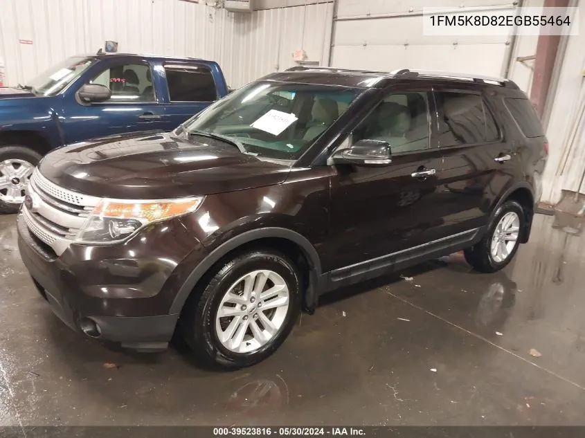 1FM5K8D82EGB55464 2014 Ford Explorer Xlt