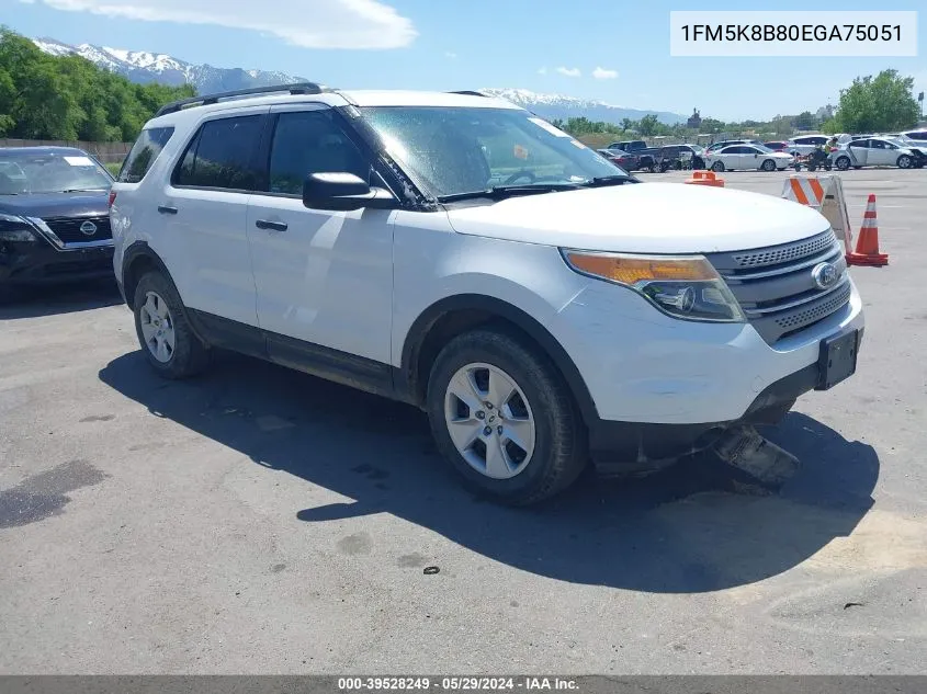 1FM5K8B80EGA75051 2014 Ford Explorer