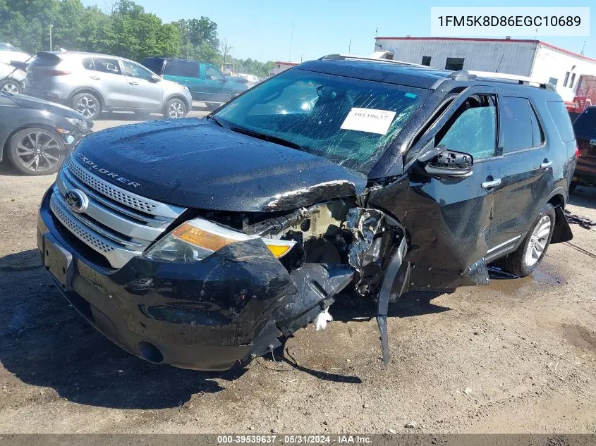 2014 Ford Explorer Xlt VIN: 1FM5K8D86EGC10689 Lot: 39539637