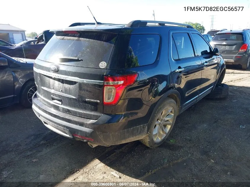 2014 Ford Explorer Xlt VIN: 1FM5K7D82EGC56577 Lot: 39600901