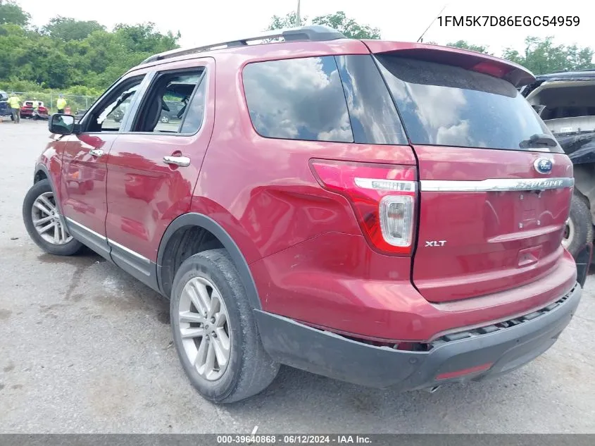 1FM5K7D86EGC54959 2014 Ford Explorer Xlt