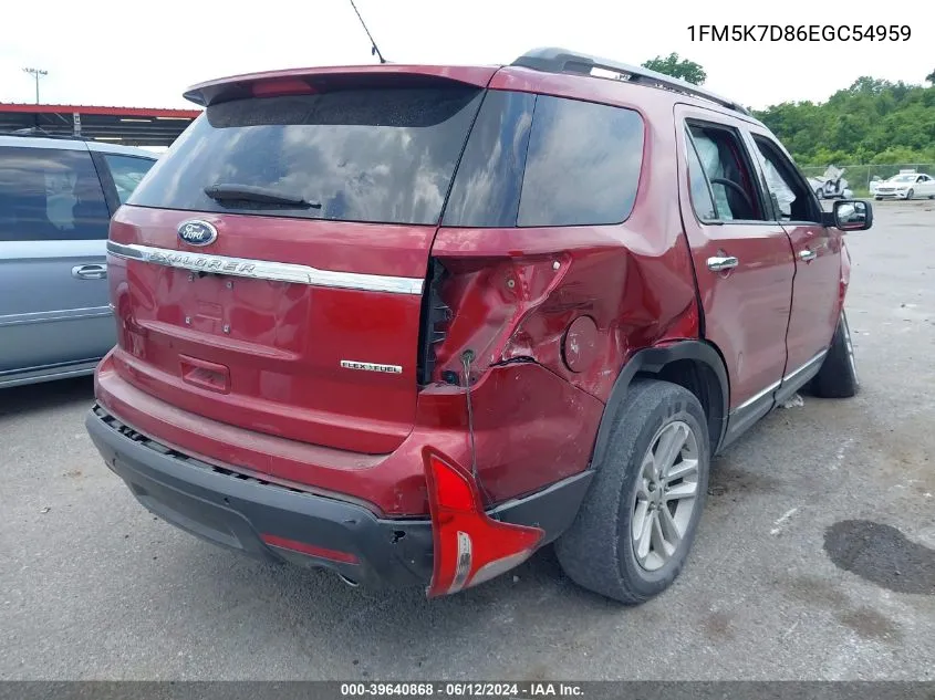 1FM5K7D86EGC54959 2014 Ford Explorer Xlt