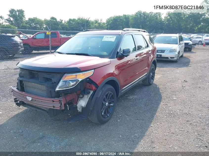 1FM5K8D87EGC21846 2014 Ford Explorer Xlt