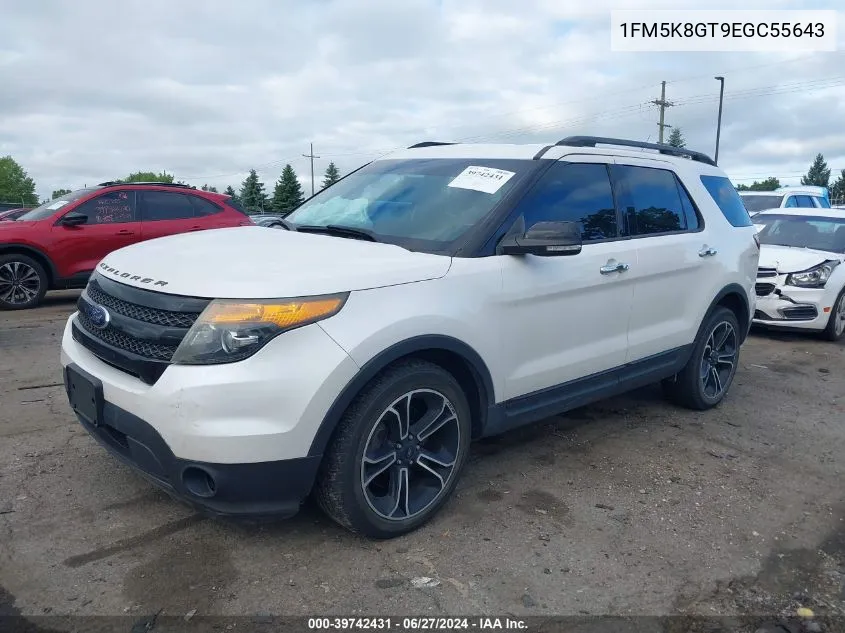 2014 Ford Explorer Sport VIN: 1FM5K8GT9EGC55643 Lot: 39742431