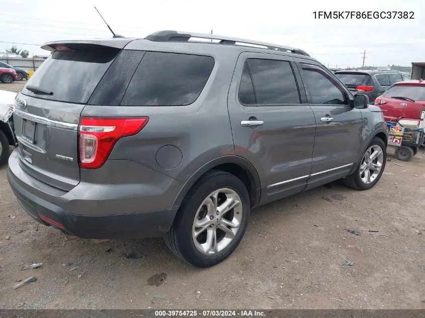 1FM5K7F86EGC37382 2014 Ford Explorer Limited