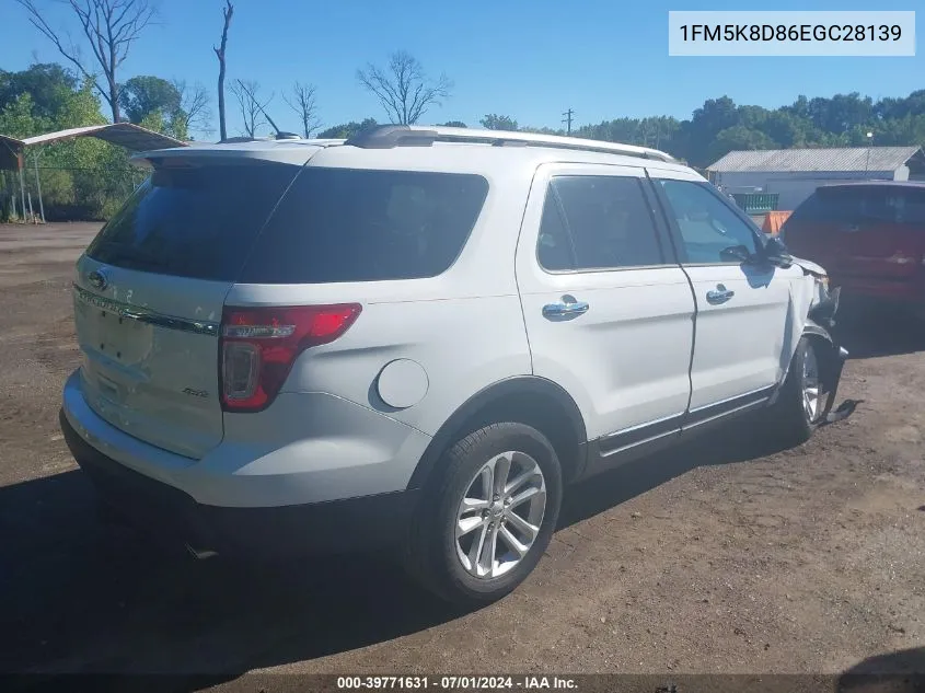 1FM5K8D86EGC28139 2014 Ford Explorer Xlt