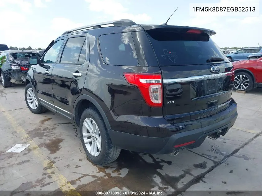 1FM5K8D87EGB52513 2014 Ford Explorer Xlt