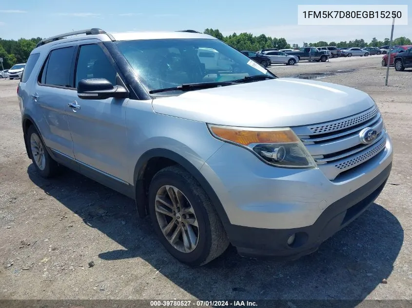 2014 Ford Explorer Xlt VIN: 1FM5K7D80EGB15250 Lot: 39780527