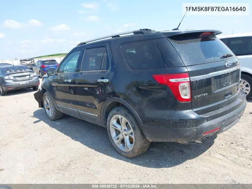 1FM5K8F87EGA16640 2014 Ford Explorer Limited