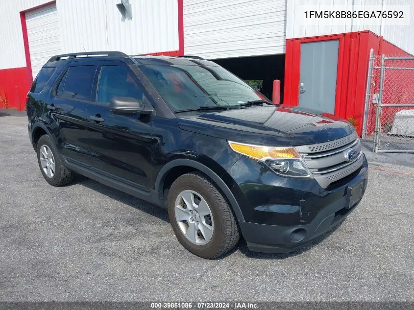 1FM5K8B86EGA76592 2014 Ford Explorer