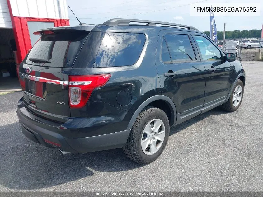 1FM5K8B86EGA76592 2014 Ford Explorer