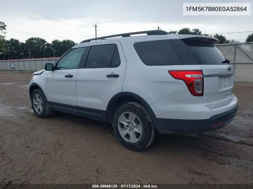 1FM5K7B80EGA52864 2014 Ford Explorer