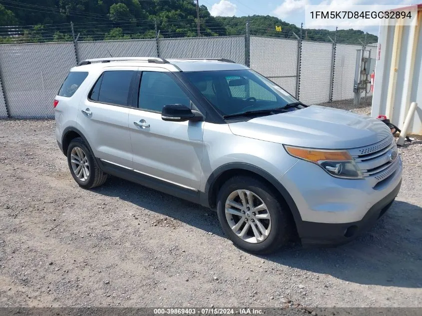 2014 Ford Explorer Xlt VIN: 1FM5K7D84EGC32894 Lot: 39869403