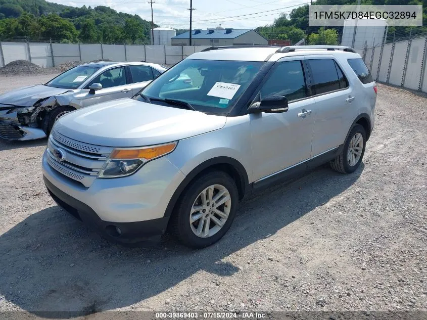 2014 Ford Explorer Xlt VIN: 1FM5K7D84EGC32894 Lot: 39869403