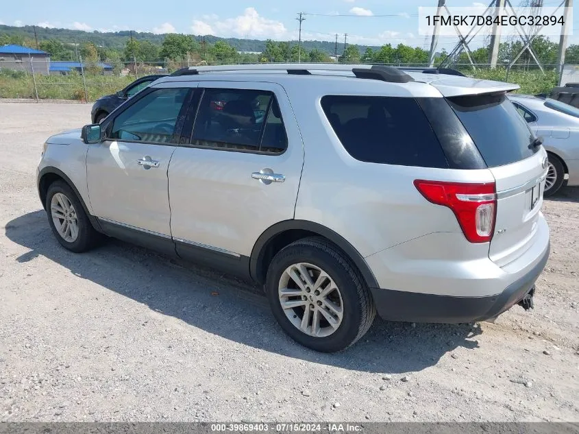 2014 Ford Explorer Xlt VIN: 1FM5K7D84EGC32894 Lot: 39869403