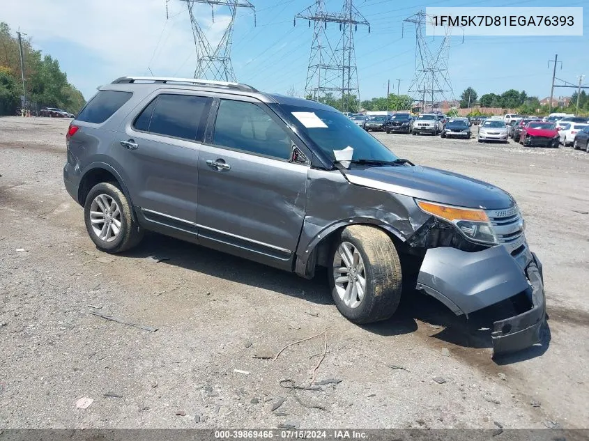 2014 Ford Explorer Xlt VIN: 1FM5K7D81EGA76393 Lot: 39869465