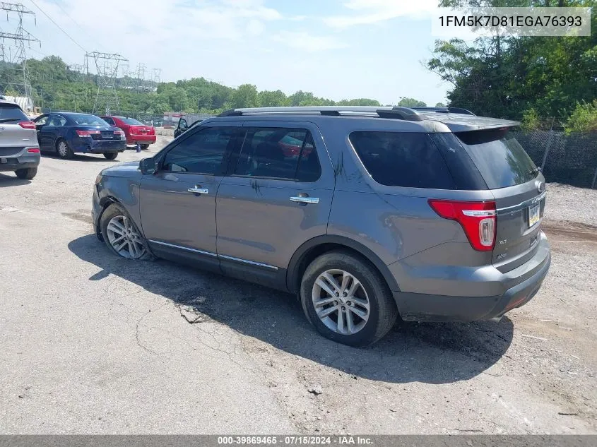 2014 Ford Explorer Xlt VIN: 1FM5K7D81EGA76393 Lot: 39869465