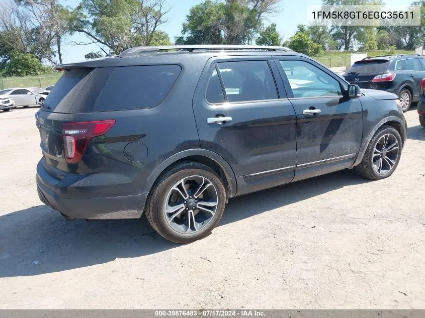 2014 Ford Explorer Sport VIN: 1FM5K8GT6EGC35611 Lot: 39876483