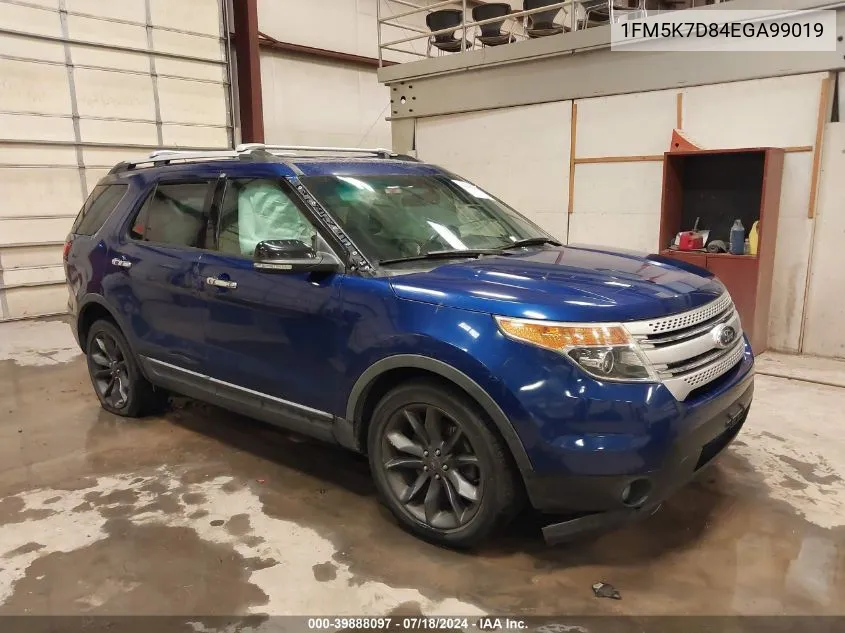 1FM5K7D84EGA99019 2014 Ford Explorer Xlt