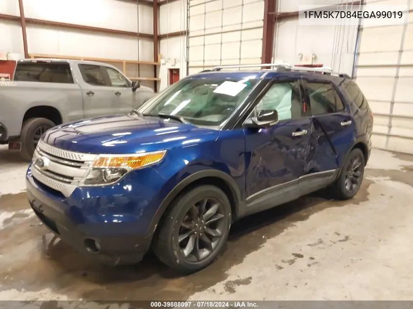 1FM5K7D84EGA99019 2014 Ford Explorer Xlt