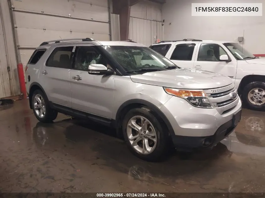 2014 Ford Explorer Limited VIN: 1FM5K8F83EGC24840 Lot: 39902965