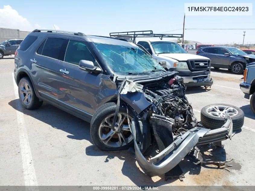 2014 Ford Explorer Limited VIN: 1FM5K7F84EGC24923 Lot: 39958281