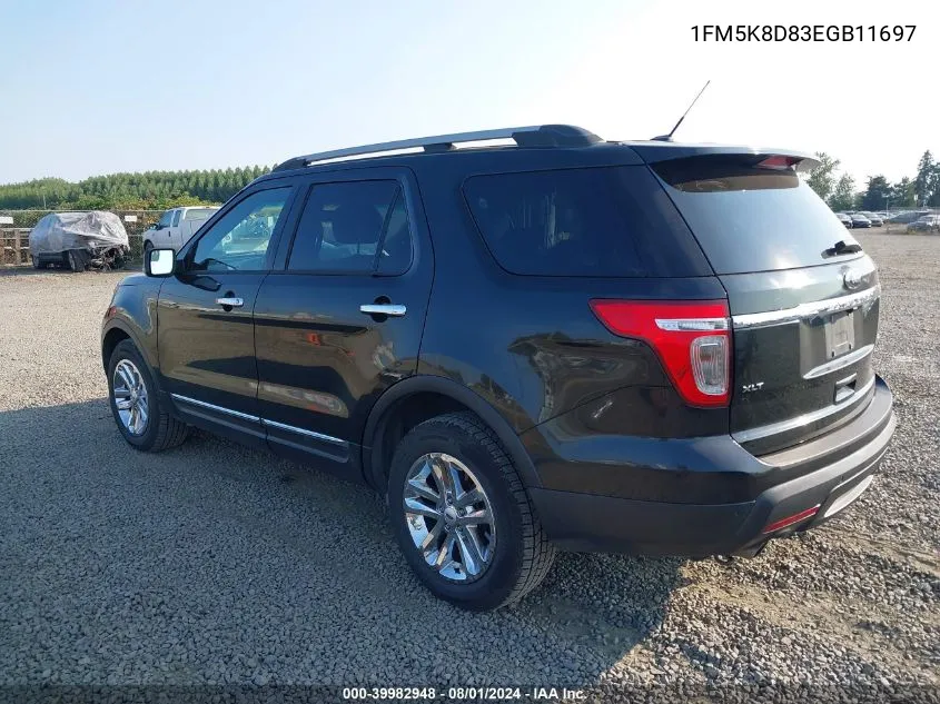 1FM5K8D83EGB11697 2014 Ford Explorer Xlt