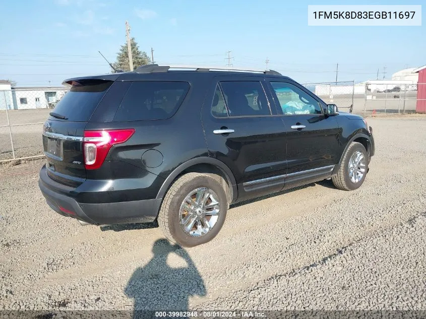 1FM5K8D83EGB11697 2014 Ford Explorer Xlt