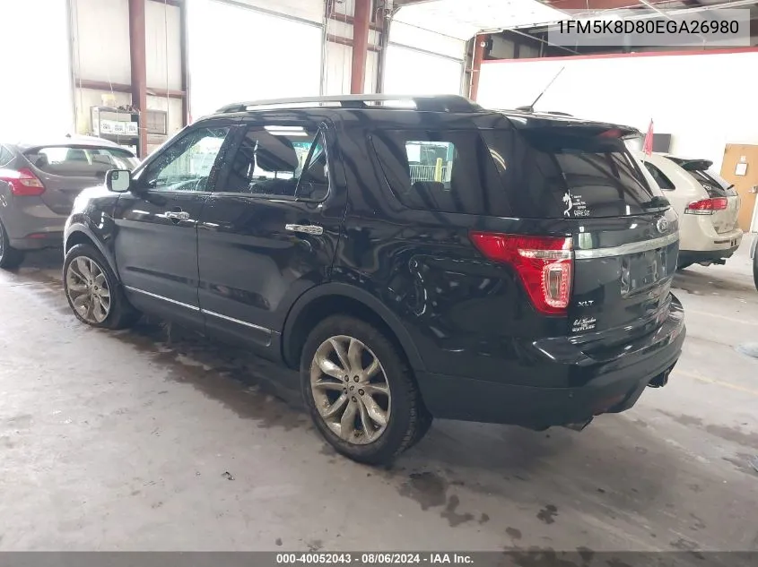 1FM5K8D80EGA26980 2014 Ford Explorer Xlt