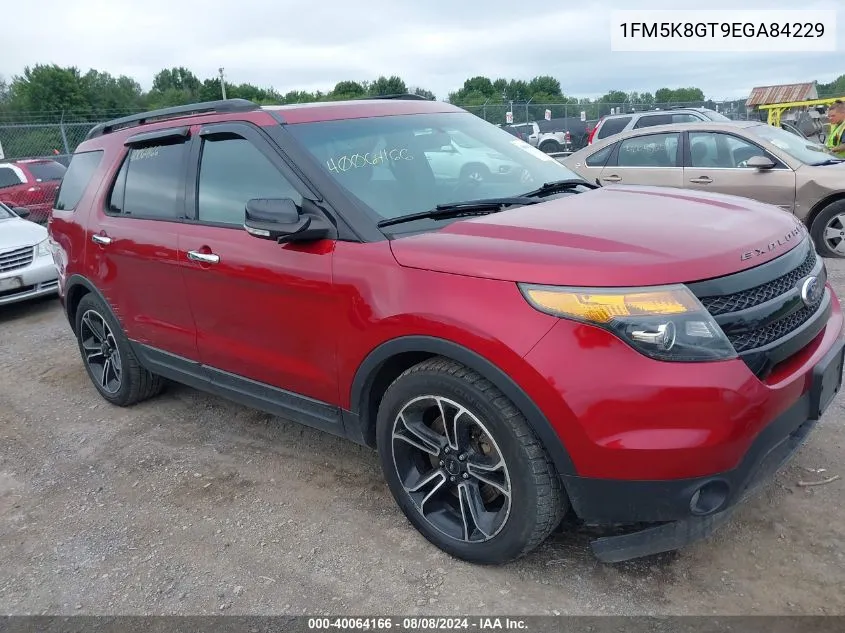 2014 Ford Explorer Sport VIN: 1FM5K8GT9EGA84229 Lot: 40064166