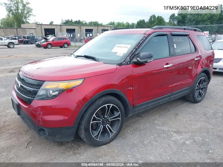 2014 Ford Explorer Sport VIN: 1FM5K8GT9EGA84229 Lot: 40064166