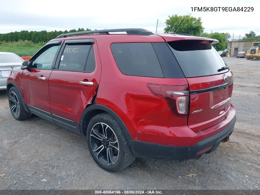 2014 Ford Explorer Sport VIN: 1FM5K8GT9EGA84229 Lot: 40064166