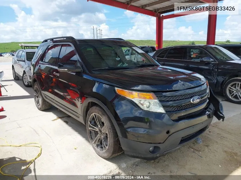 2014 Ford Explorer Sport VIN: 1FM5K8GT5EGB33426 Lot: 40078226