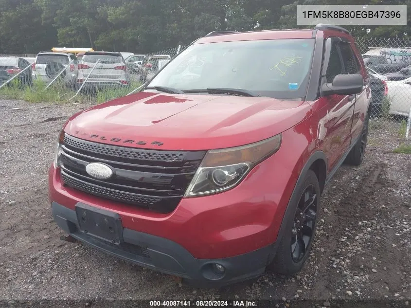 2014 Ford Explorer VIN: 1FM5K8B80EGB47396 Lot: 40087141