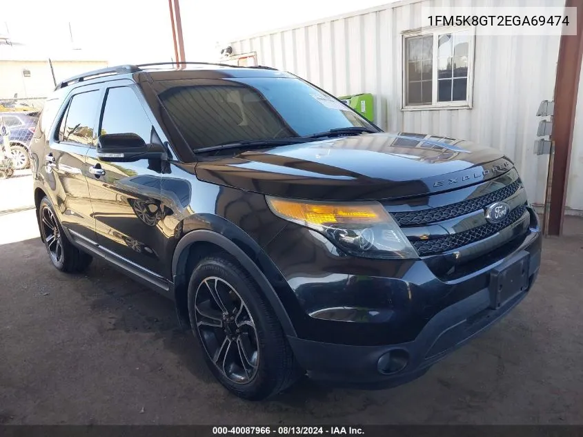 2014 Ford Explorer Sport VIN: 1FM5K8GT2EGA69474 Lot: 40087966