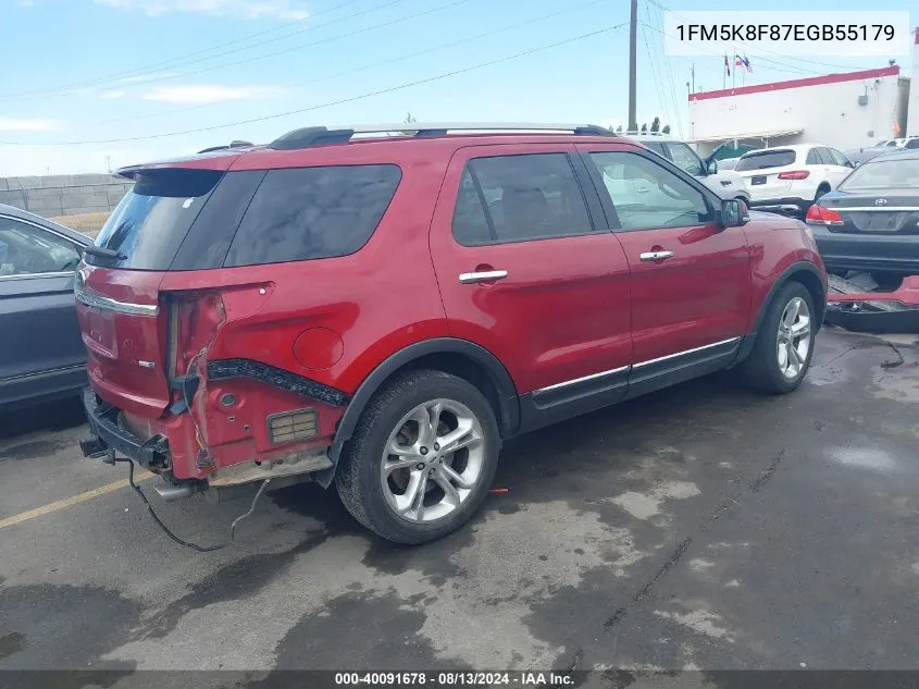 1FM5K8F87EGB55179 2014 Ford Explorer Limited