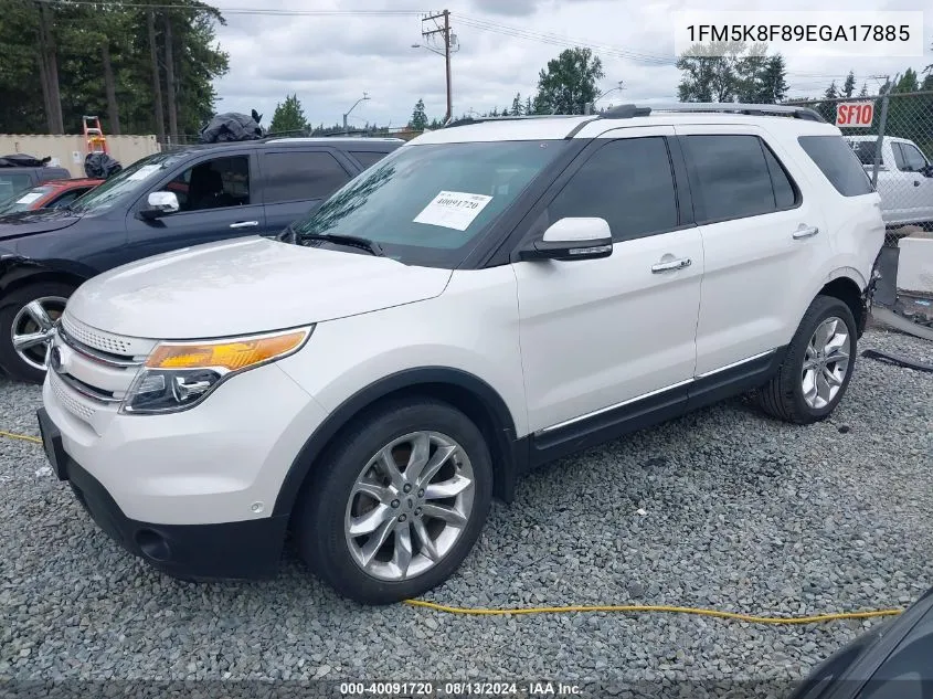 2014 Ford Explorer Limited VIN: 1FM5K8F89EGA17885 Lot: 40091720