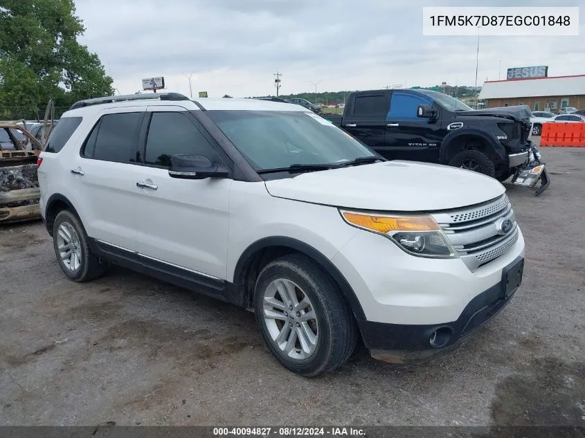 1FM5K7D87EGC01848 2014 Ford Explorer Xlt