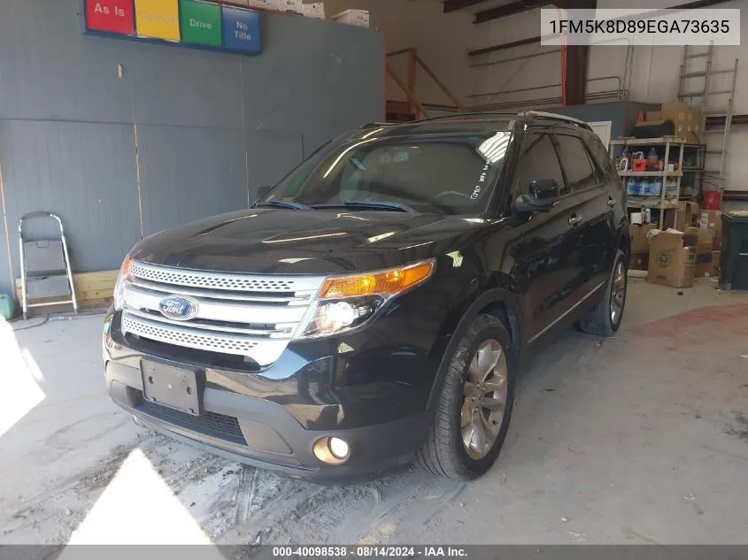 1FM5K8D89EGA73635 2014 Ford Explorer Xlt